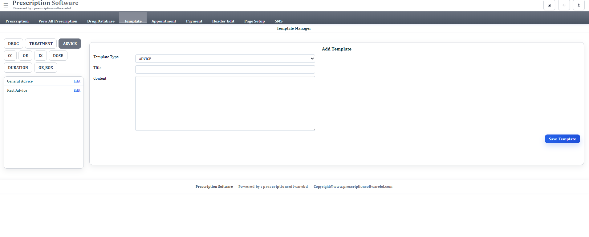 Prescription software screenshot 5